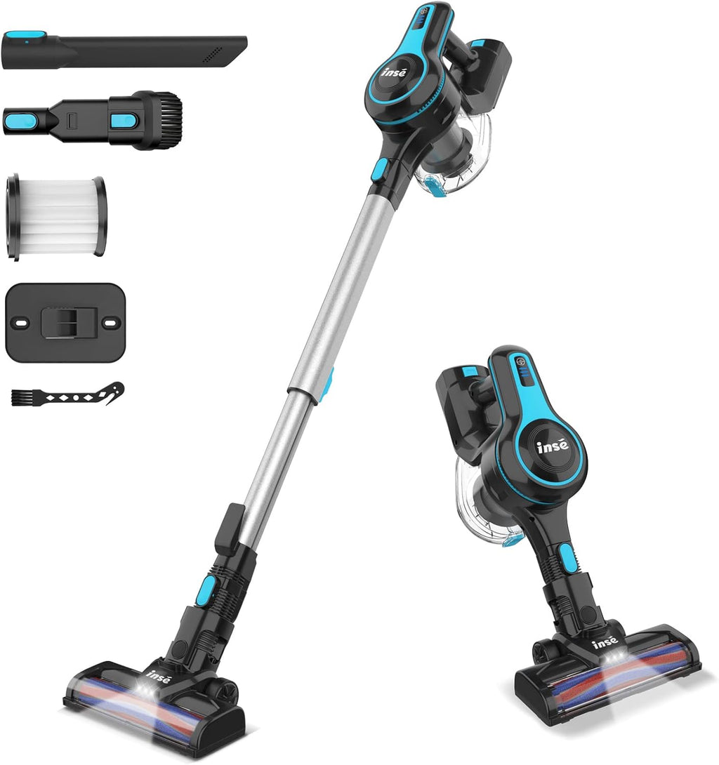 6-in-1 Rechargeable Stick Vacuum with 2200 mAh Battery, Blue M55093
