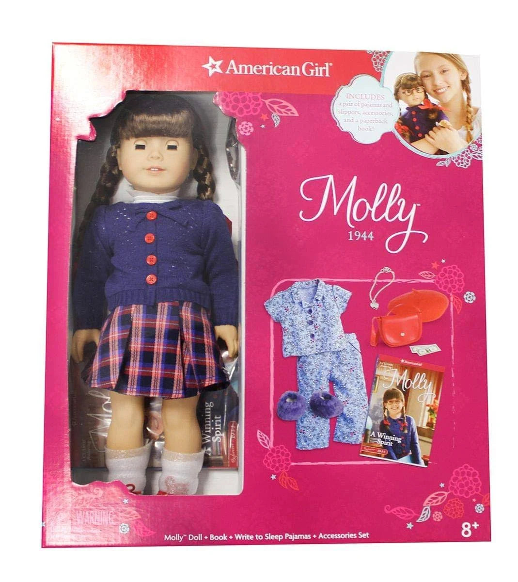 18-inch Doll with PJ Set and Book F14015