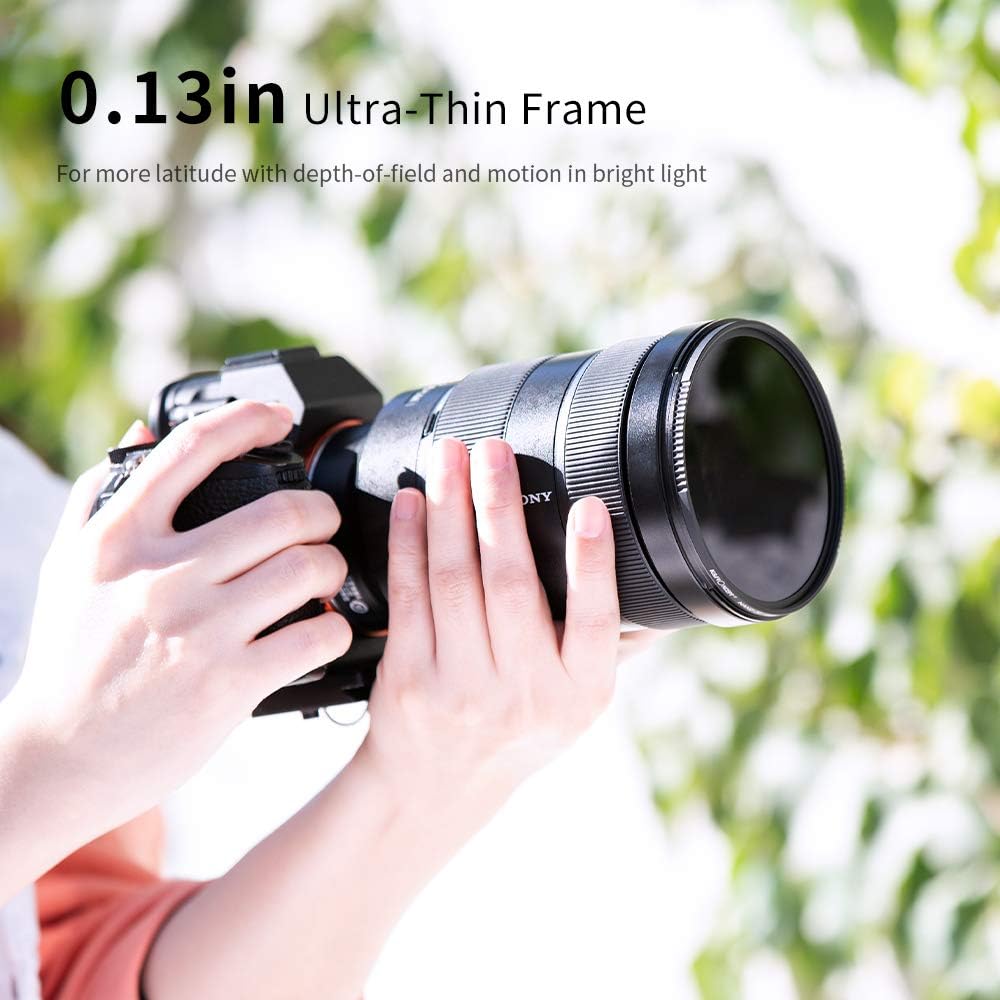 55mm Fixed ND Lens Filter Kit, Neutral Density ND4 ND8 ND64 ND1000 Filter Set with 4-Filter Pouch F827776