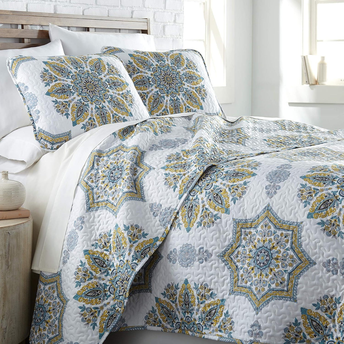 Aqua Oversized Quilt Cover Set with 2 Shams X416