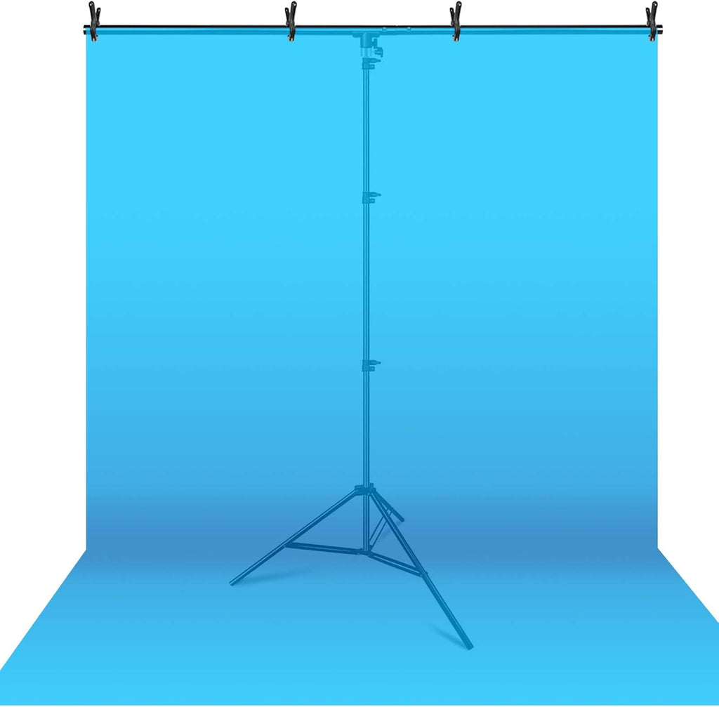 Portable 8.5ft Tall Adjustable Photography Backdrop Stand with 4 Spring Clamps & Carrying Bag W287055