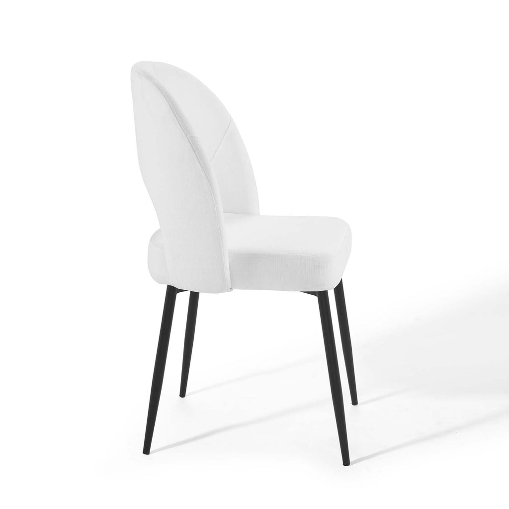 Black White Upholstered Fabric Dining Side Chair Q977344