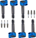 6pcs Ignition Coil Pack and Platinum Spark Plug for Acura Honda 1999-2005 3.0L 3.2L 3.5L V6 H2027