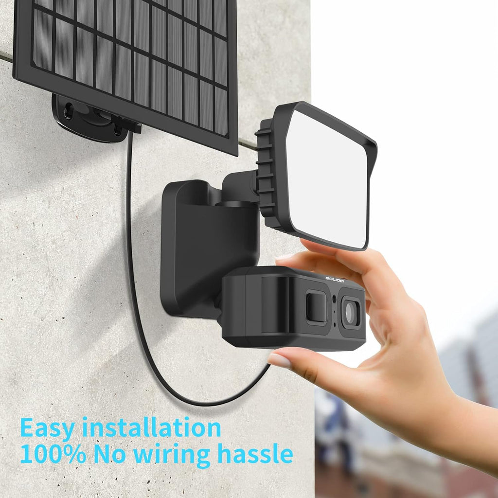 Outdoor Wireless Solar Battery Powered Security Camera with 2-Way Audio L222