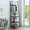 Rustic Brown 5-Tier Ladder Shelf D1906