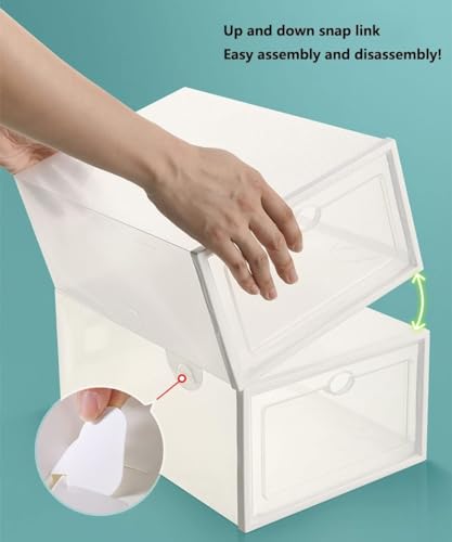 Foldable Clear Shoe Boxes with Lid 22.5 * 33.5 * 14CM W9728