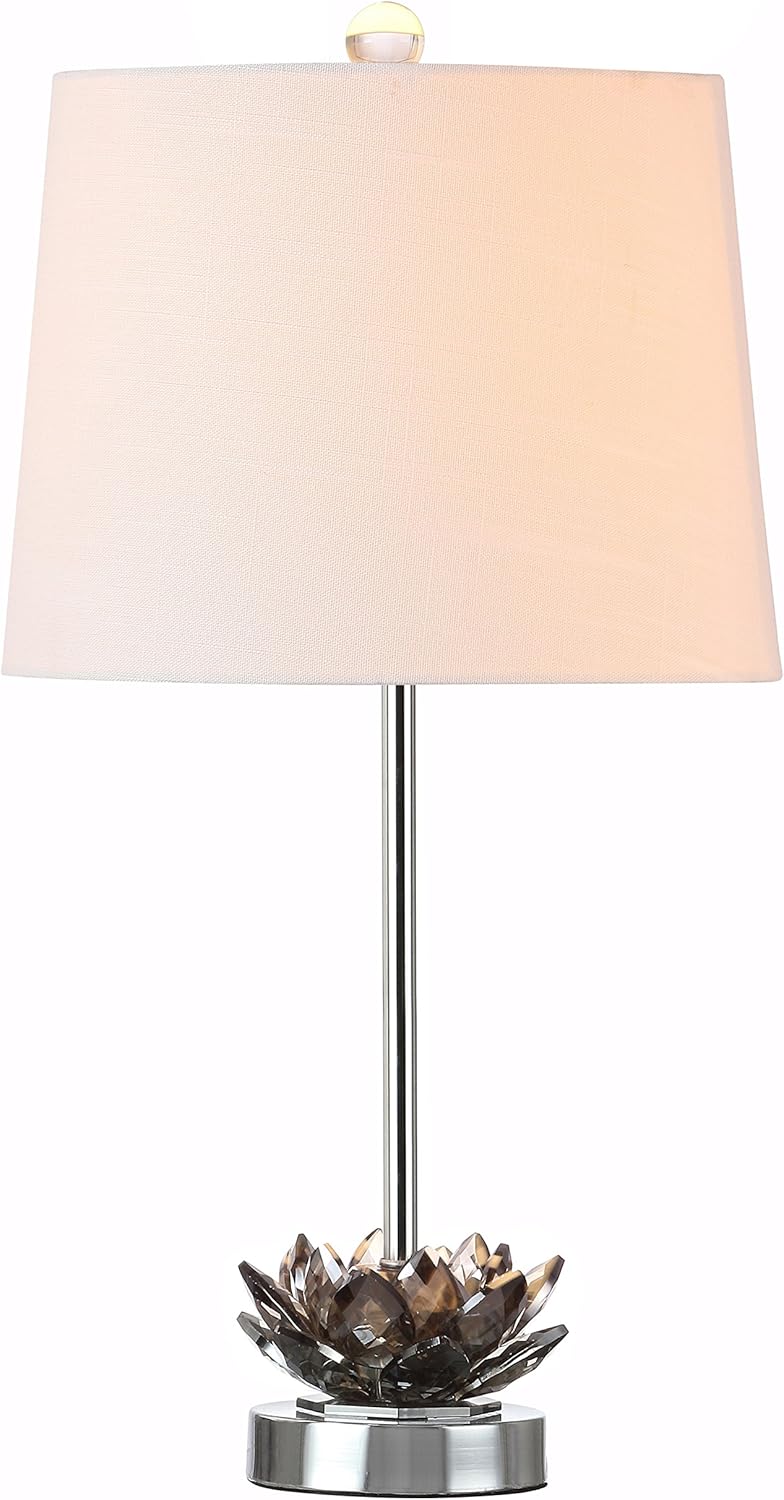 25 Crystal LED Table Lamp, Smoke Gray/Chrome D79844