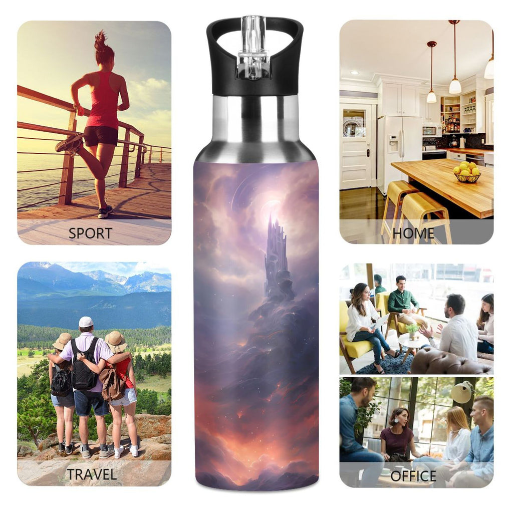 Stainless Steel Insulated Water Bottle with Straw Lid E704407