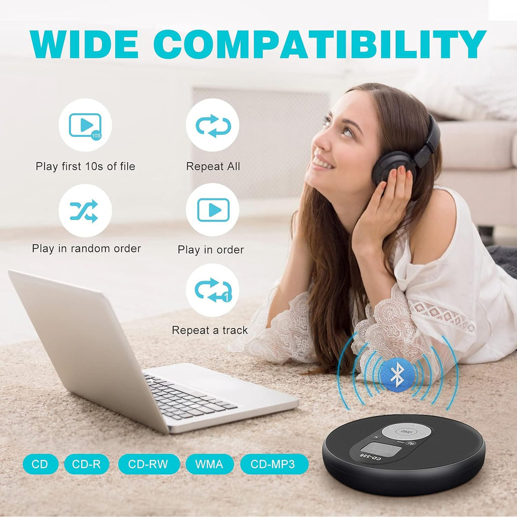 Portable CD Player with Bluetooth, Pack of 2 W7674