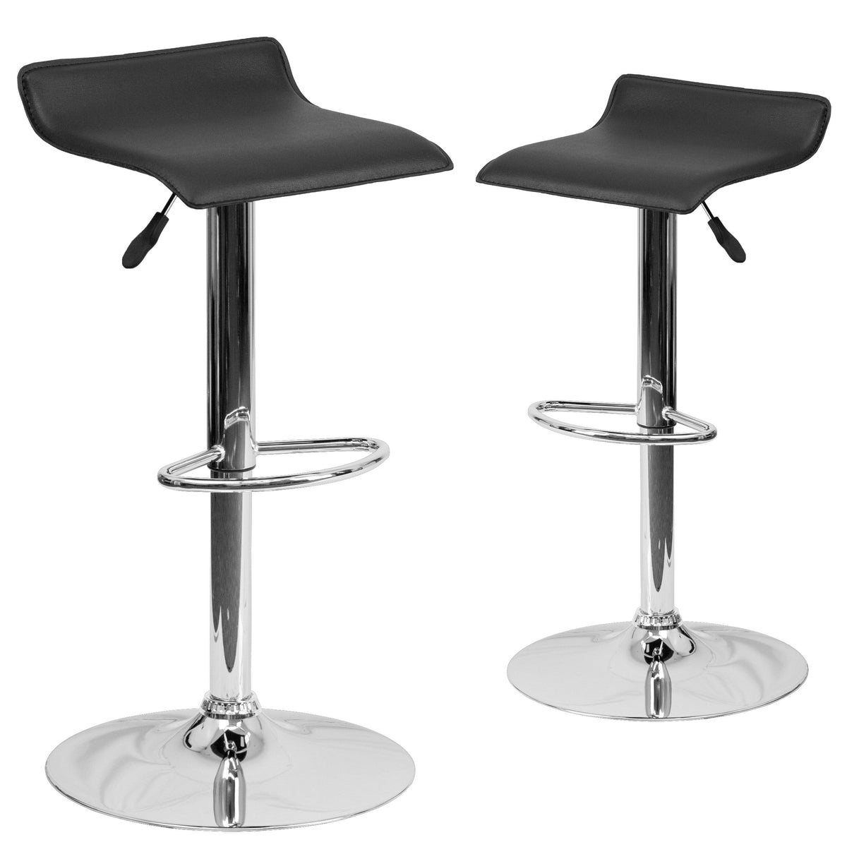 Purple Vinyl Adjustable Height Barstool with Chrome Base U71854