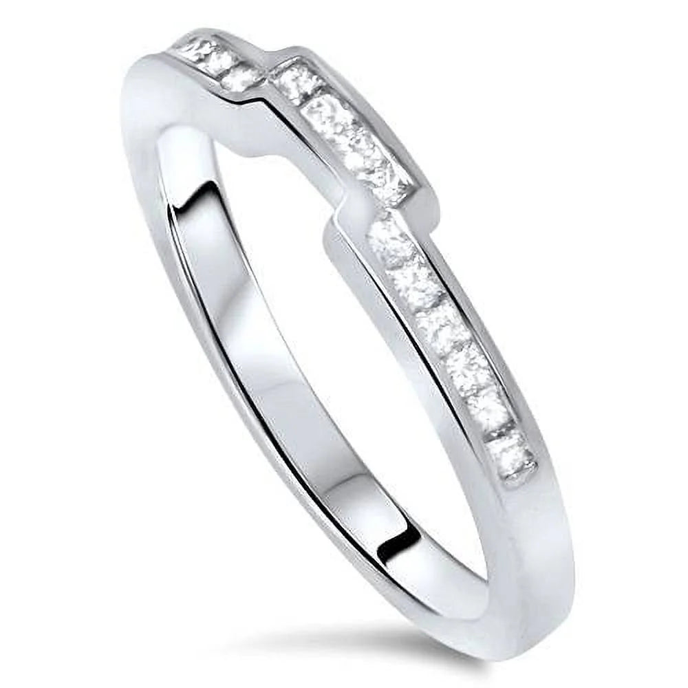 14K White Gold Diamond Wedding Engagement Ring K625876