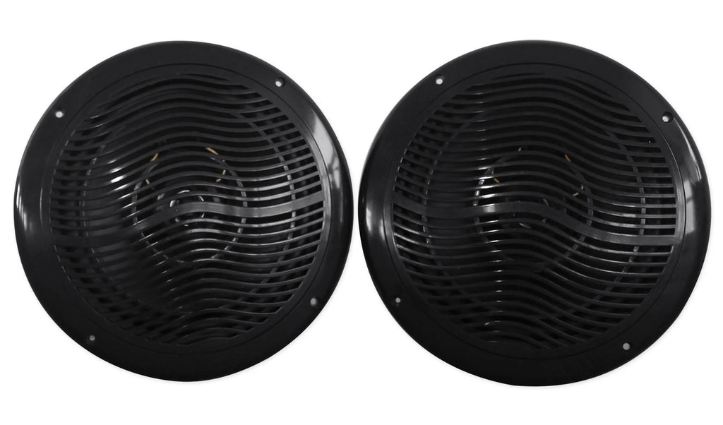 8" Marine Boat Speakers with 4-Ch Amp and Wire Kit D91057