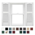 Open Louver Vinyl Shutters (1 Pair) 14.5 x 55 Bright White B87763