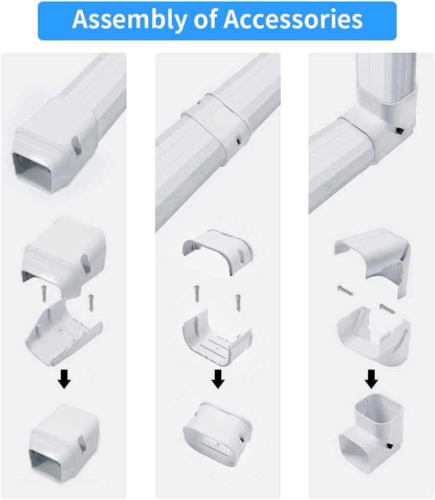 4'' 17 Ft PVC Decorative Pipe Line Cover Kit, Pack of 2 A45201