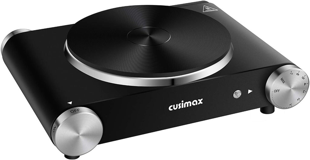 Double Burner Electric Cooktop, 1800W Stainless Steel Cast Iron N47717