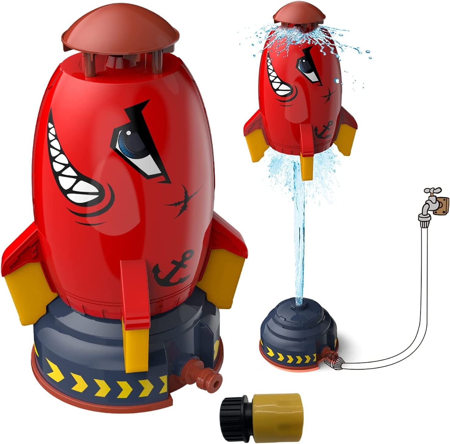 Rocket Water Sprinkler Toy for Garden Hose W587