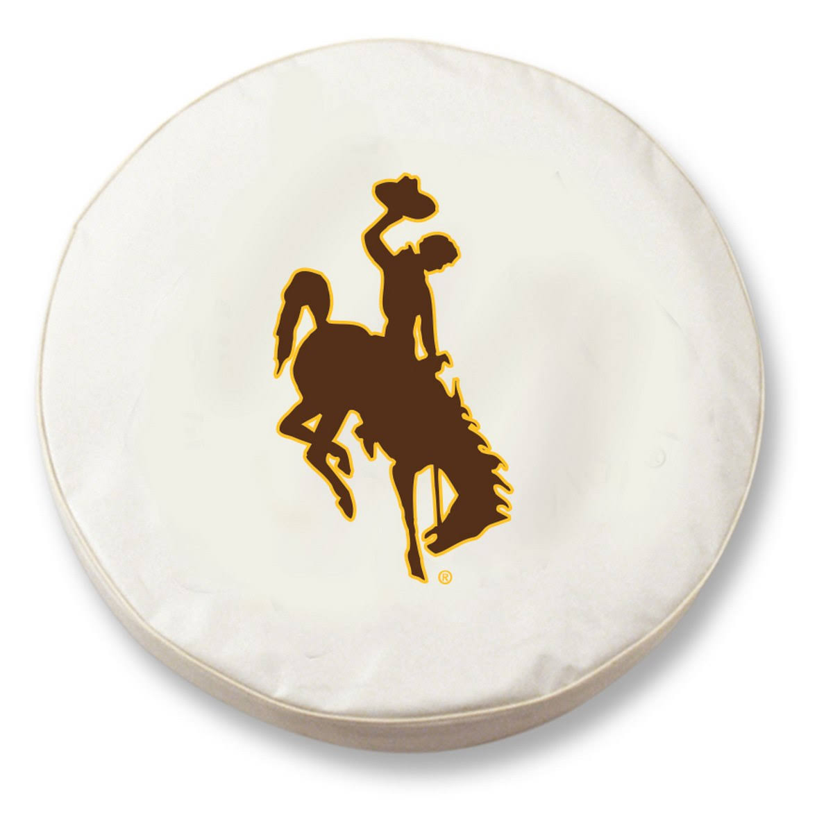 White Vinyl Fitted Spare Car Tire Cover O715