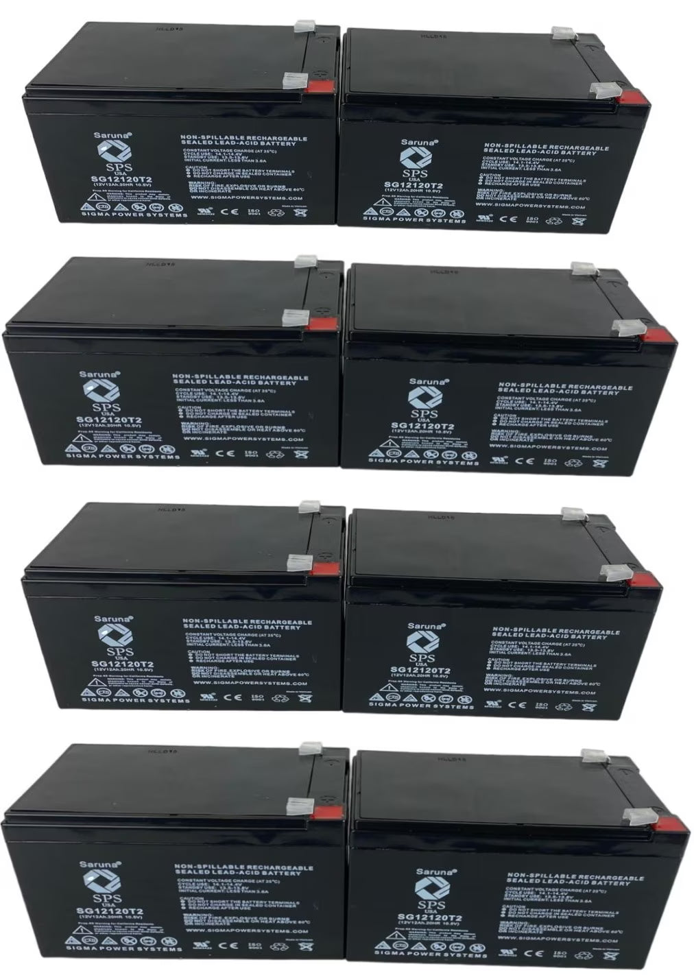 12V 12Ah Replacement Battery 8 Pack P730