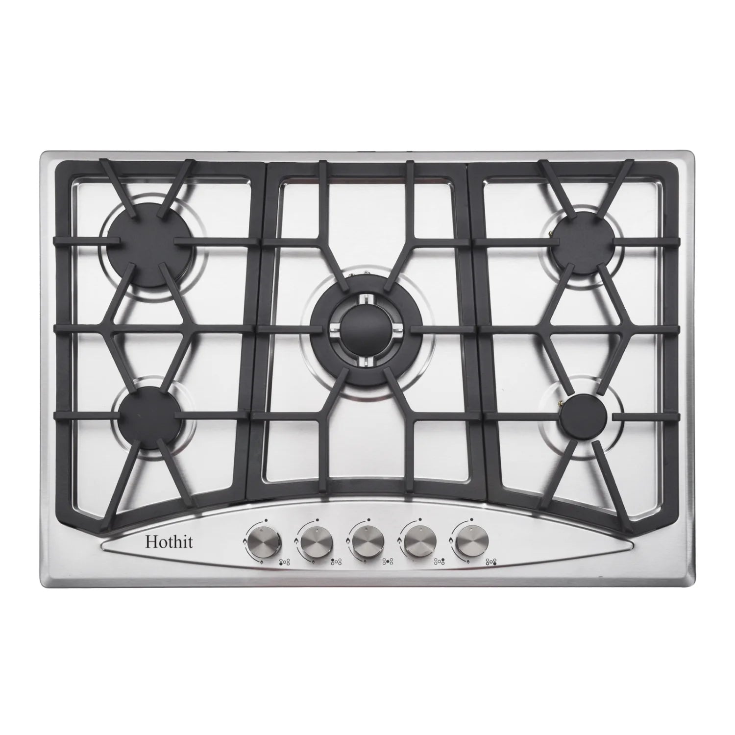 30 Inch Propane Gas Cooktop, 5 Burner Built-in Stainless Steel Gas Stove Top L653427