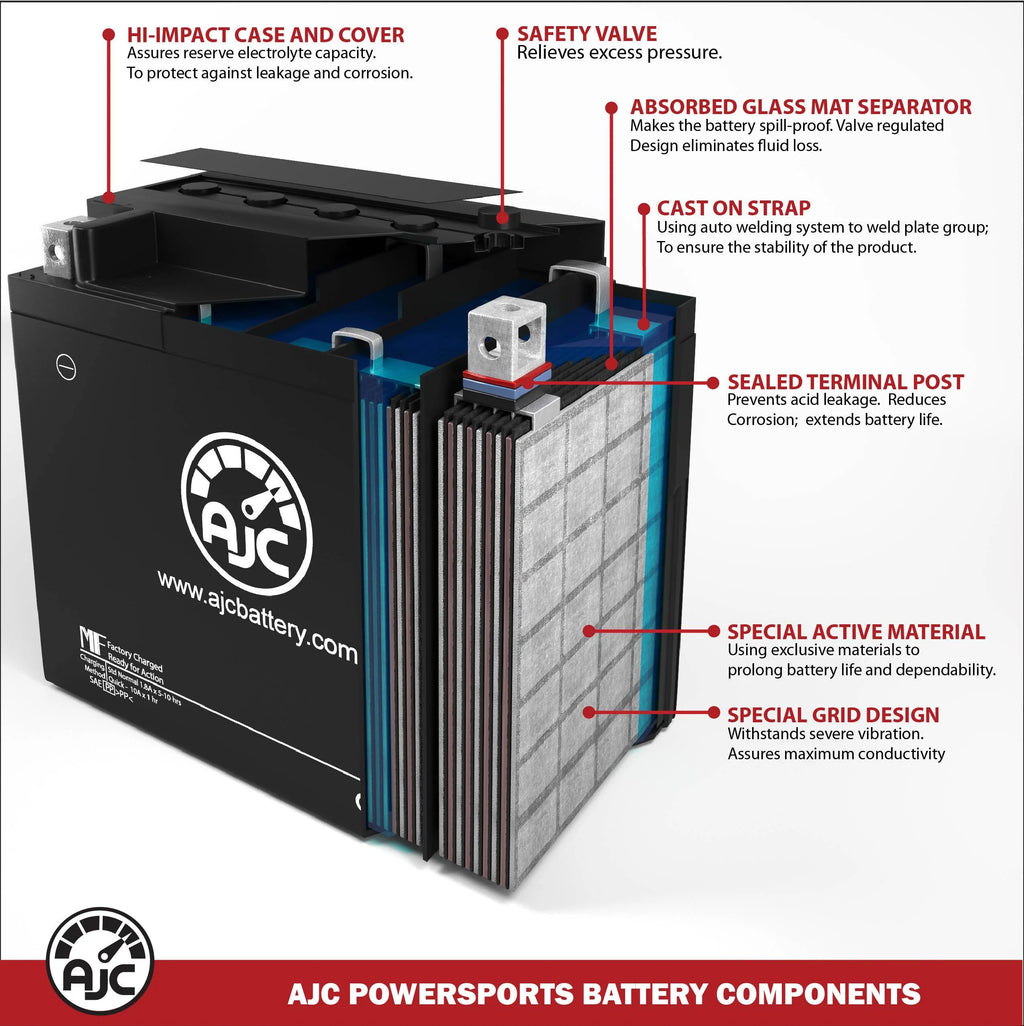 594CC 12V Snowmobile Replacement Battery M540385