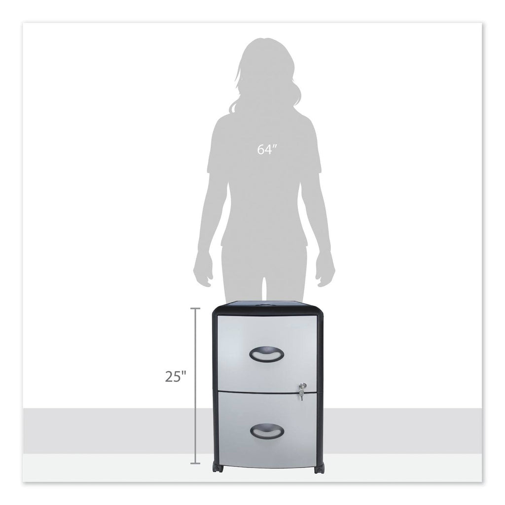 Mobile Filing Cabinet with Metal Siding Y691