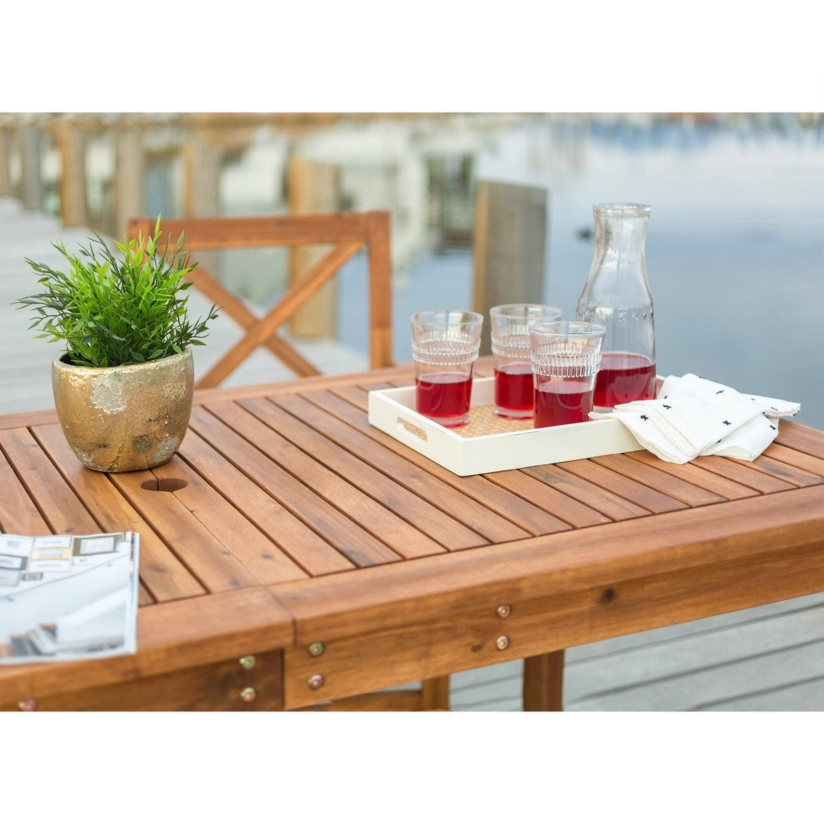 4-Piece Acacia Outdoor Dining Set U448