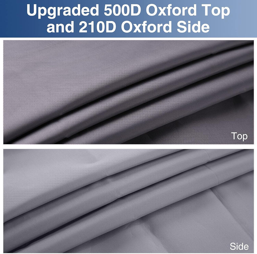 Upgraded Waterproof 500D Travel Trailer Cover with 4 Tire Covers, Tongue Jack Cover B179917