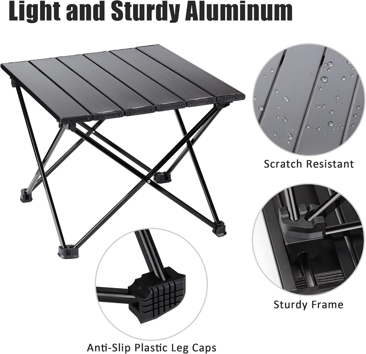 Folding Table 4 Foot Aluminum Alloy Camping Portable Table A502032