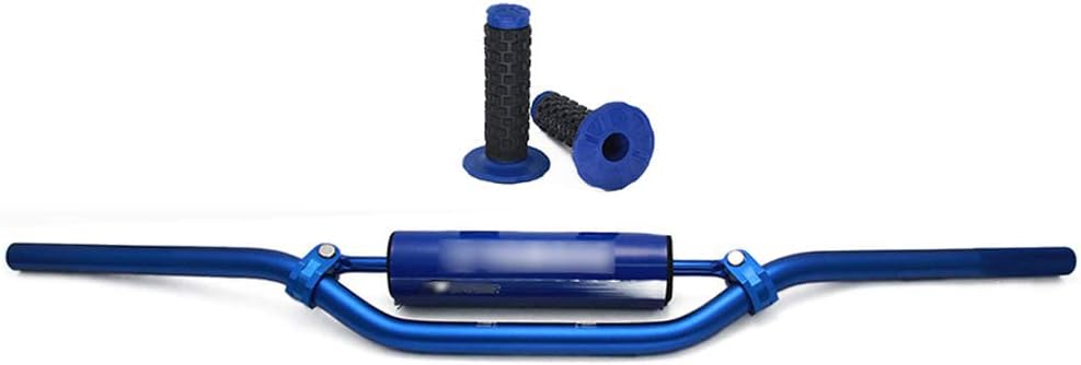 Blue 7/8" 22mm Dirt Bike Handlebars with Pad Grips, Pack of 2 L690