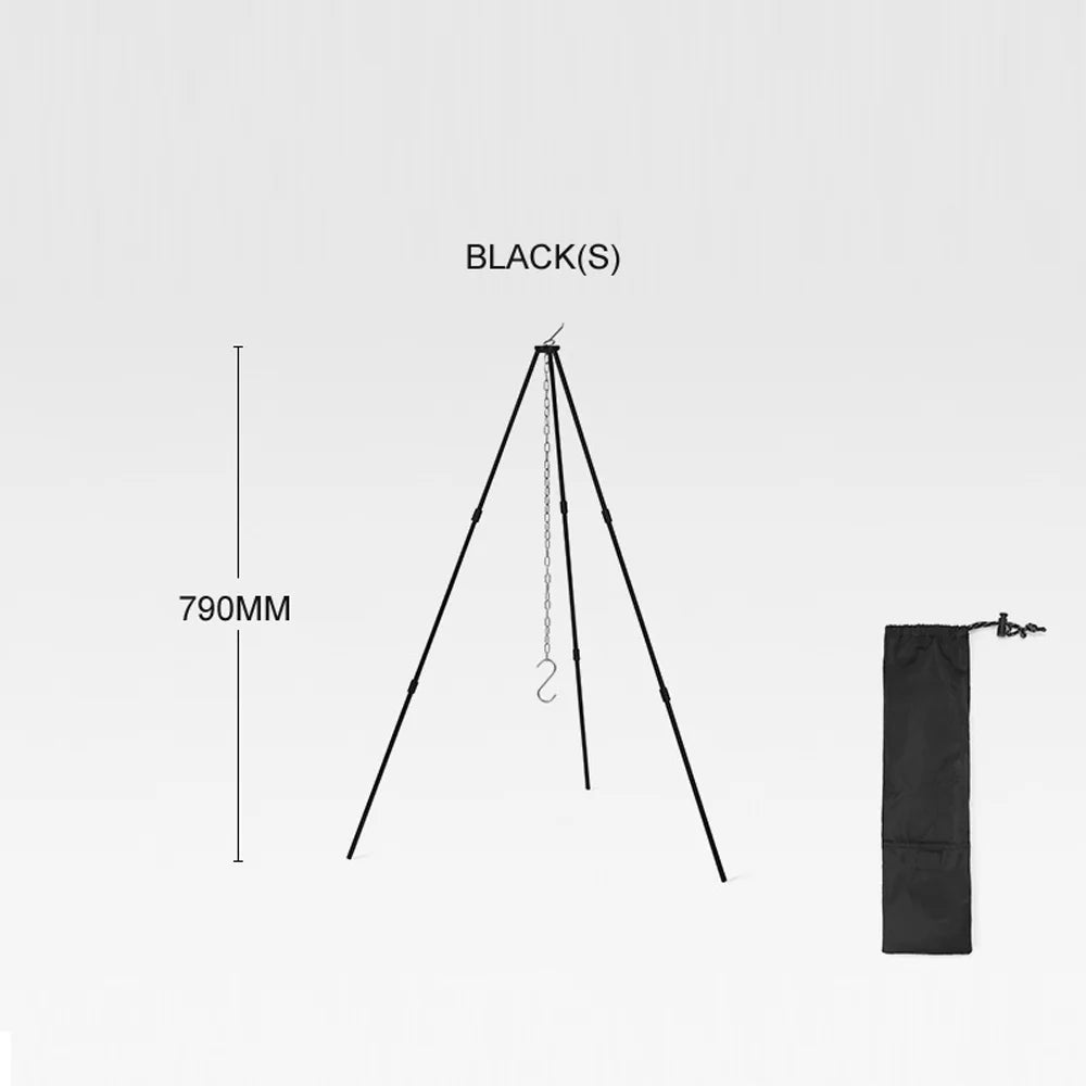 Portable Aluminum Alloy Campfire Tripod Folding Bracket Z9494