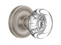 Satin Nickel Round Crystal Glass Door Knob K68520