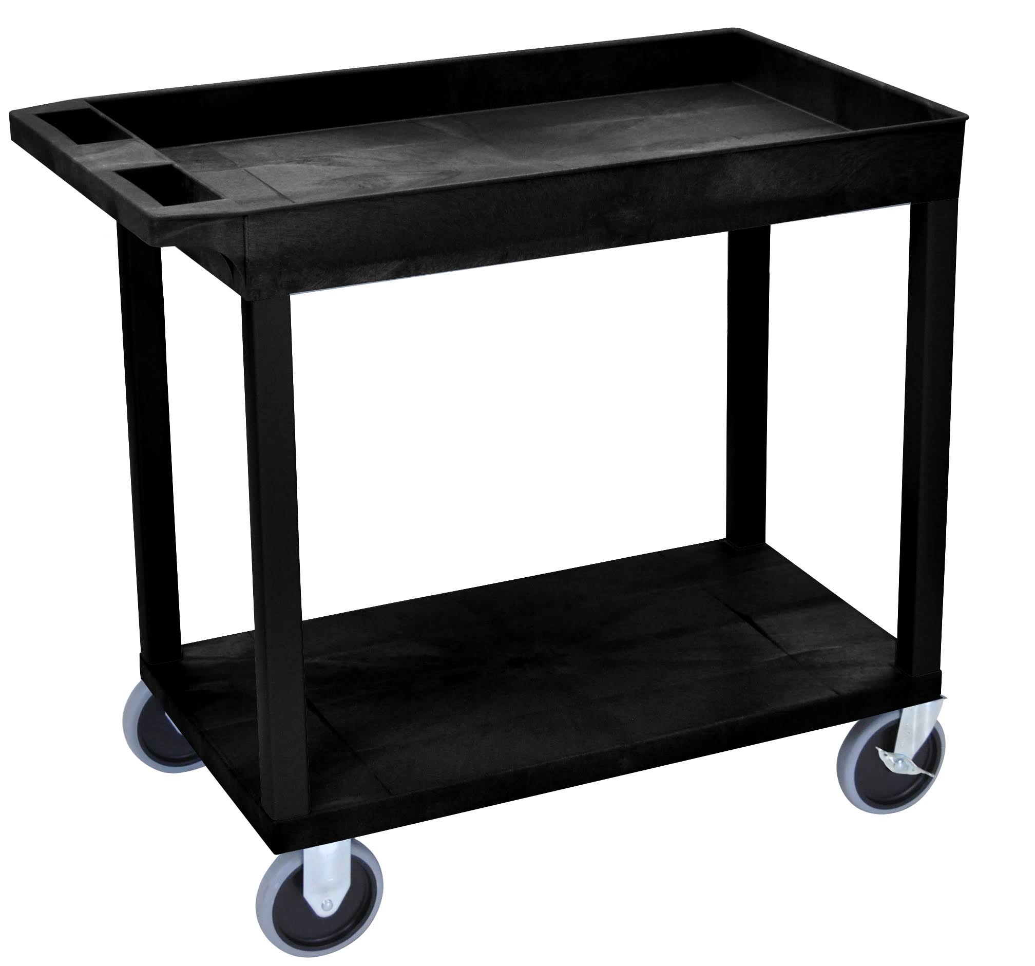 Black Cart with 1 Tub and 1 Flat Shelf A505193