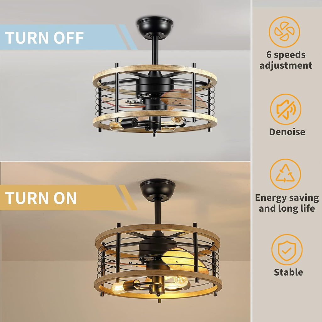 20'' Bladeless Ceiling Fan with Lights Remote Control X413745
