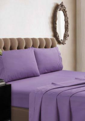 Light/Pastel Purple Percale Extra Deep Pocket Sheet Set E544