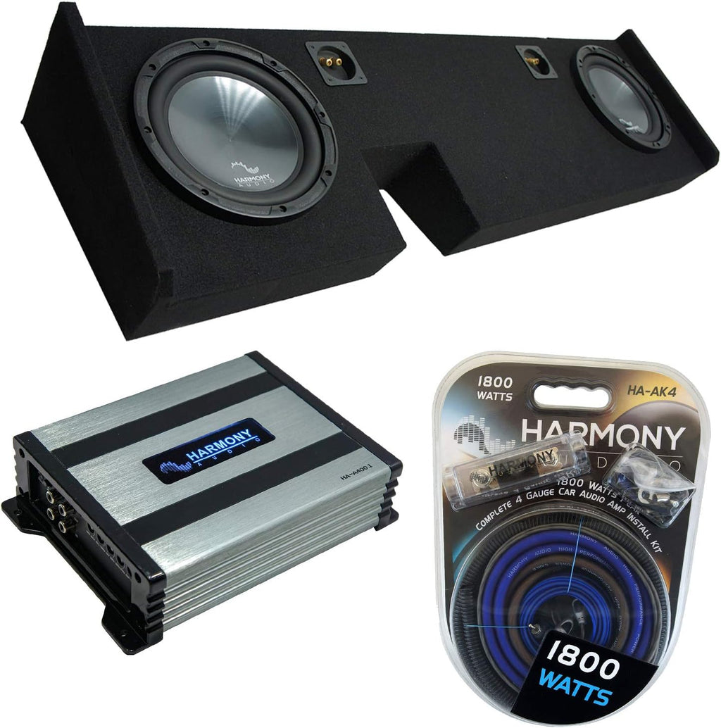 Compatible with 2009-2014 Ford F-150 Extended/Super Cab Truck Dual 10 Sub Box & HA-A400.1 Z875151