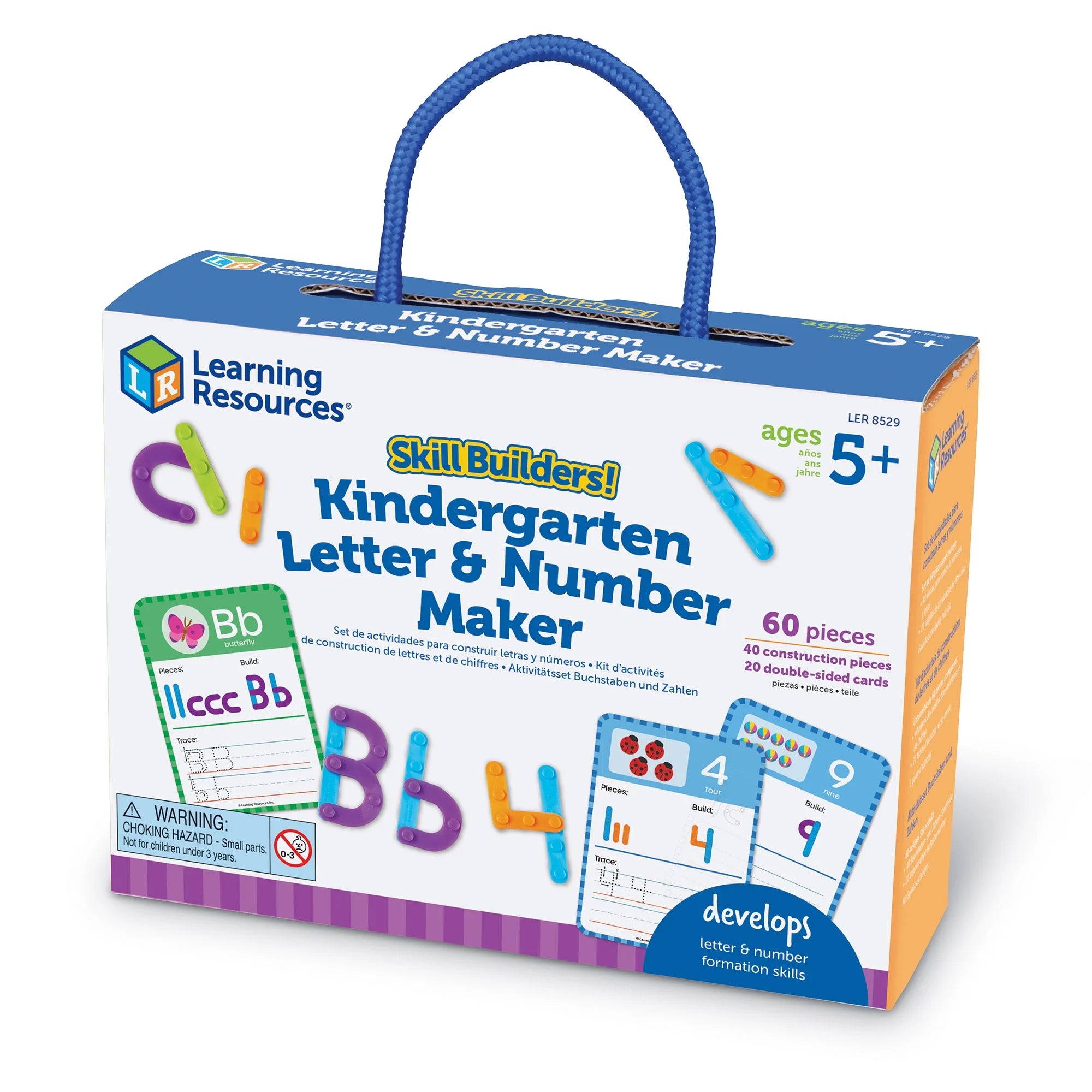 Kindergarten Letter & Number Maker - 60 Pieces Math Games C131435