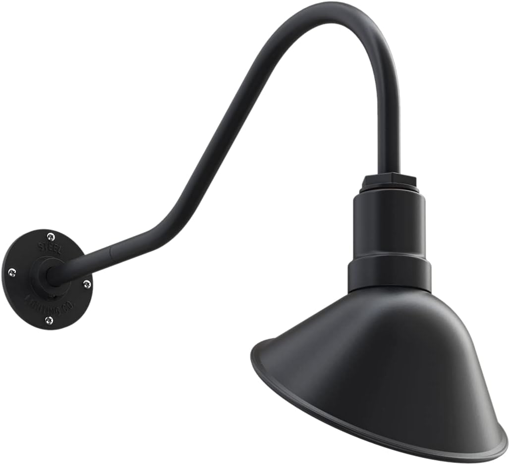 Galvanized Exterior 9 inch Dome 11 inch Gooseneck Store Sign Light X684405