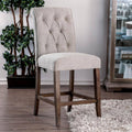 Scroll Back Button Tufted Counter Height Dining Side Chairs - Set of 2 H18311