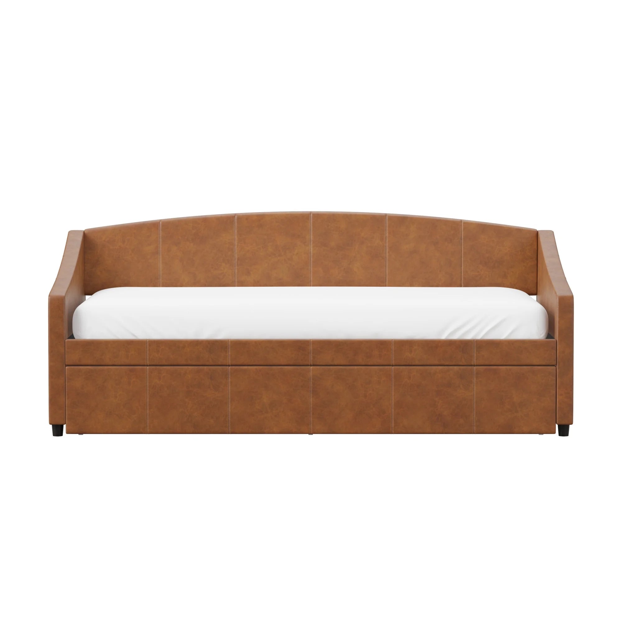 Saddle Upholstered Twin Daybed with Trundle I49205