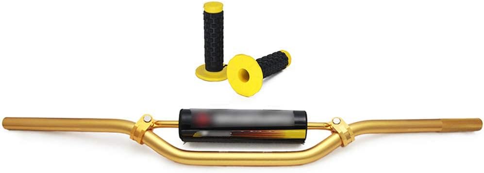 Blue 7/8" 22mm Dirt Bike Handlebars with Pad Grips, Pack of 2 L690