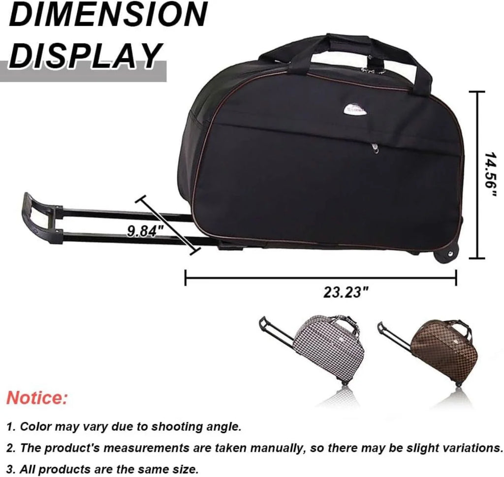 Rolling Duffle Bag with Wheels, 24" Carry On Luggage L5149