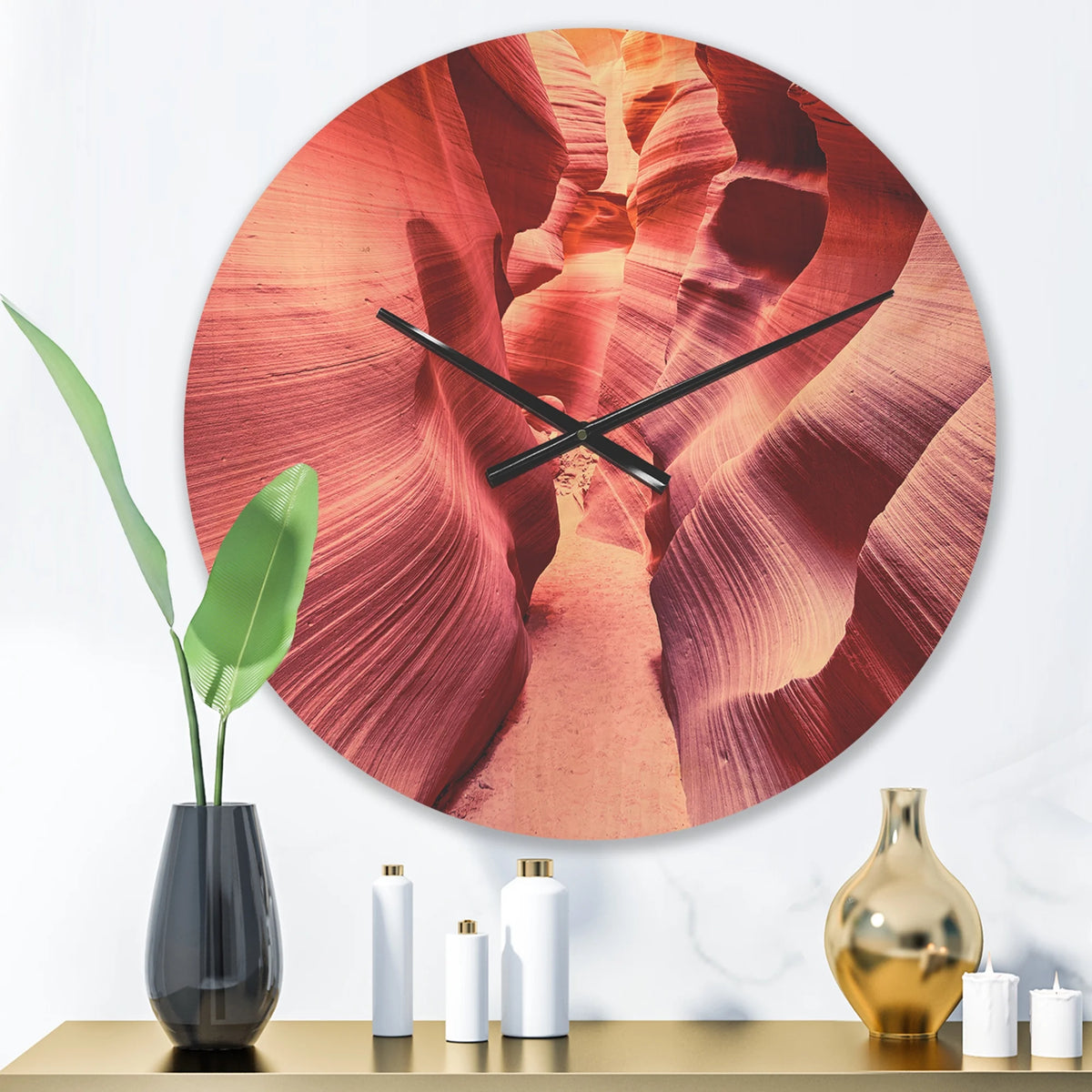Famous Antelope Canyon Landscape Wood Wall Clock S711537