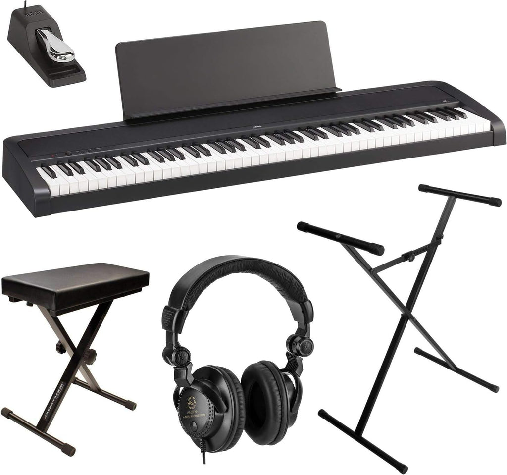 88-Key Digital Piano Bundle with Bench, Stand and Headphones H288