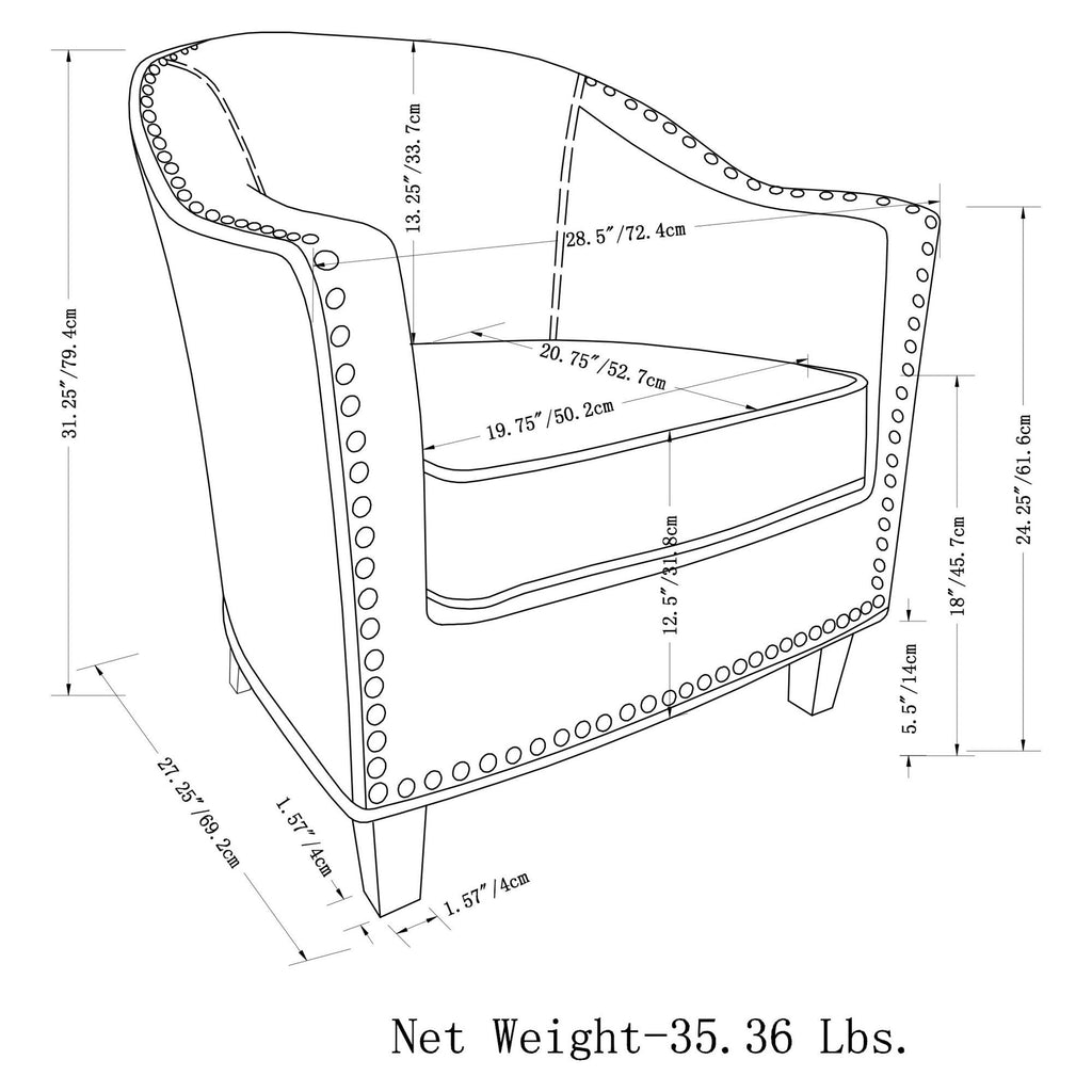 Bonded Leather Tub Chair L29802