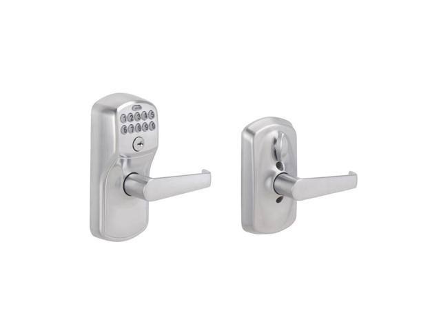 Satin Chrome Keypad Entry with Flex Lock M98660