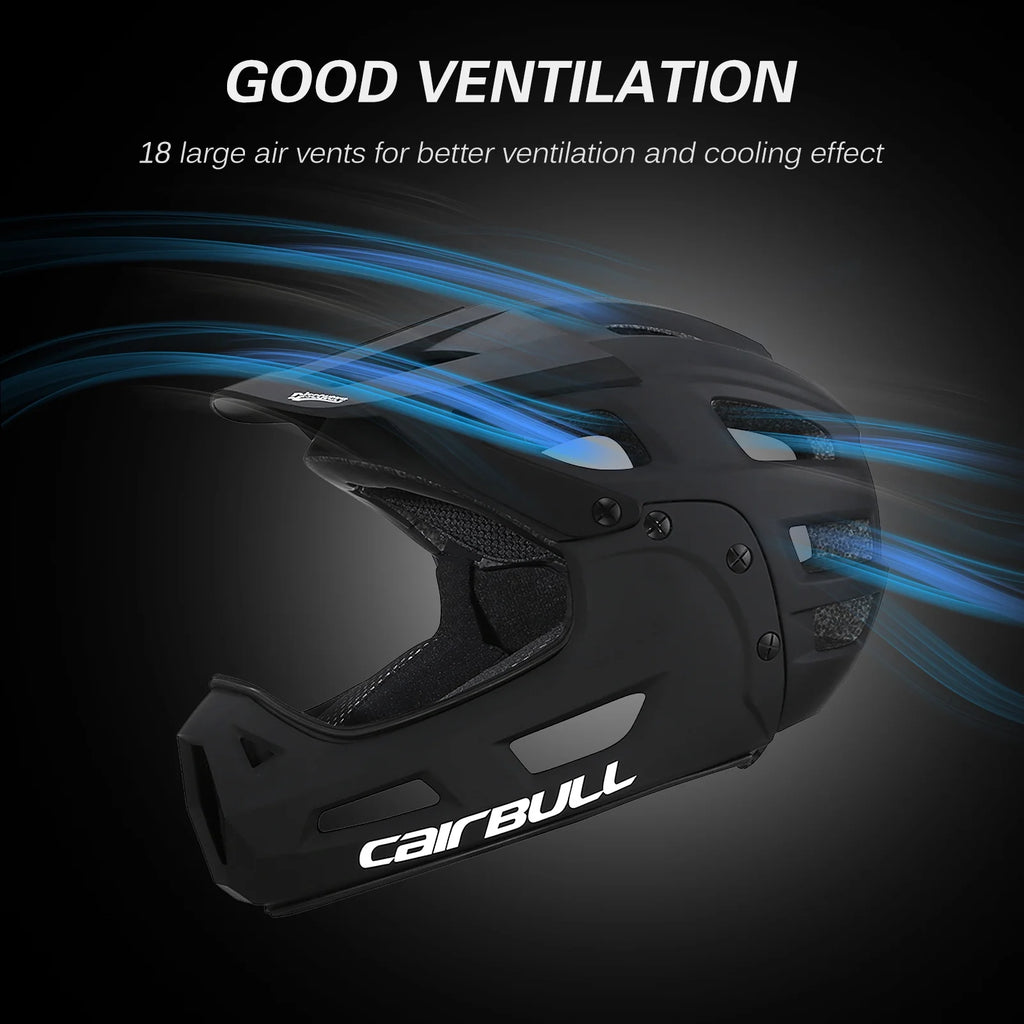 Full Face Bike Adult Cycling Helmet with Detachable Chin Guard and Visor Y1522