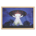 UFO Wall Art with Frame, Printed Fabric Poster, 35" x 23", Multicolor B835616