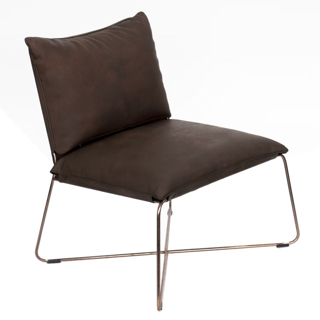 Dark Brown Leather Lounge Chair C2772
