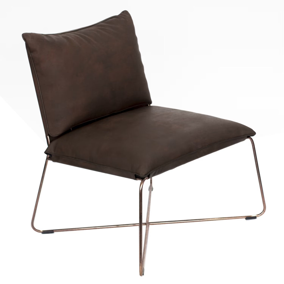 Dark Brown Leather Lounge Chair C2772