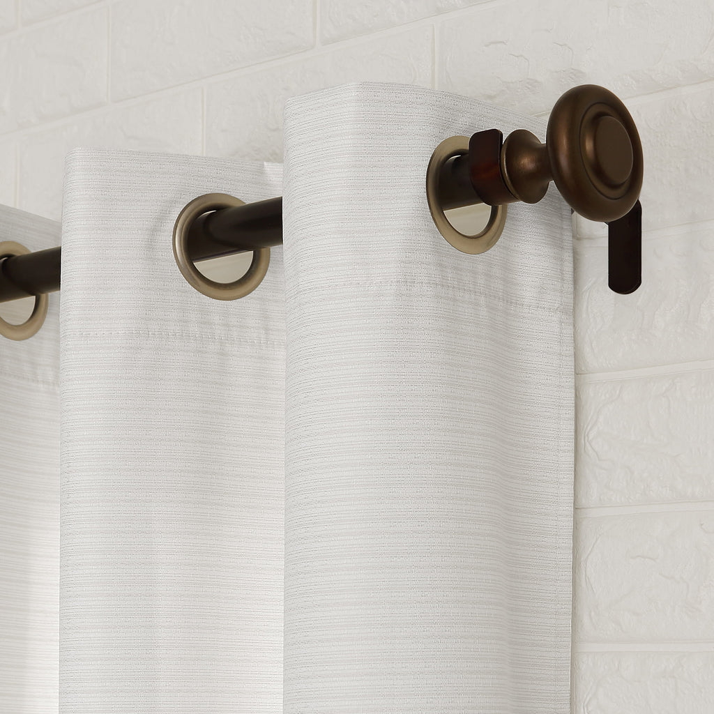 2-pack Textured Thermal Insulated Grommet Curtain Panel Pair, 40"x84", Pearl White X66165